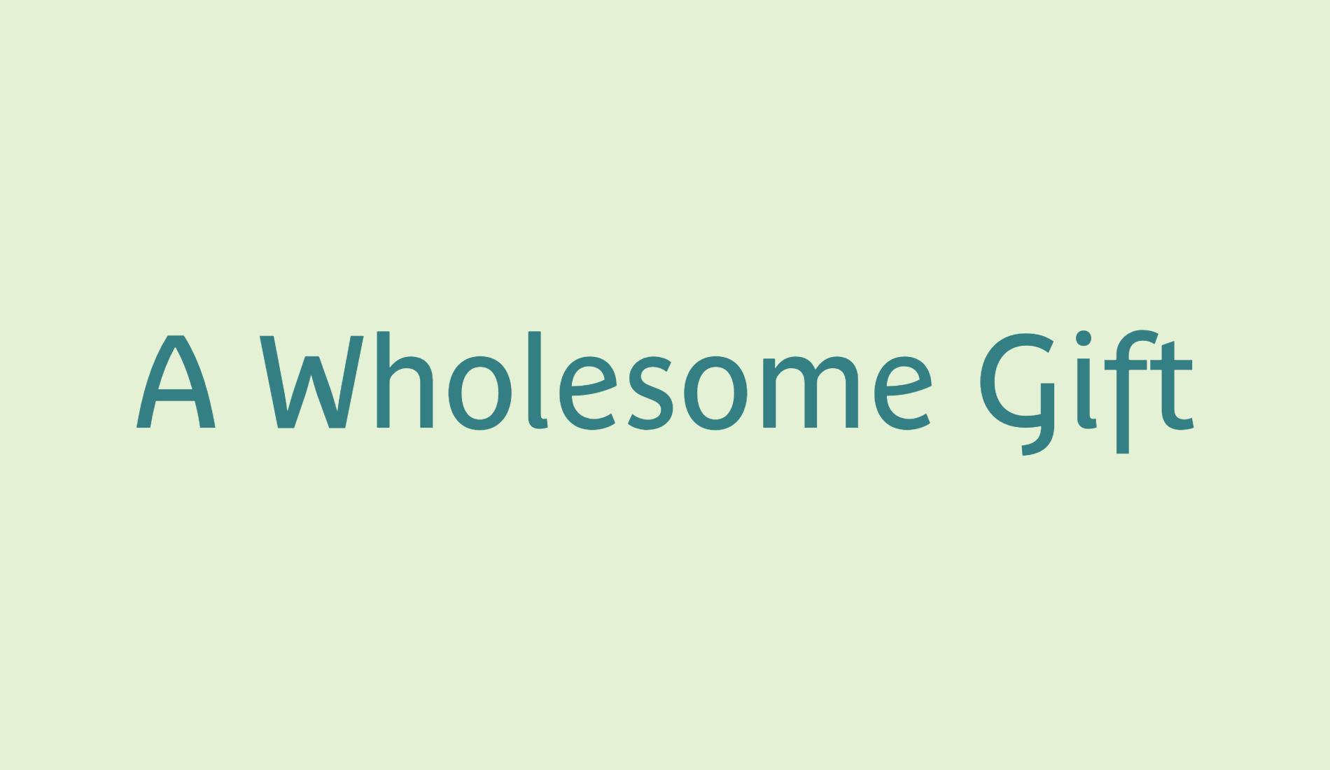 Audrey & Alfie Gift Card with text A wholesome gift
