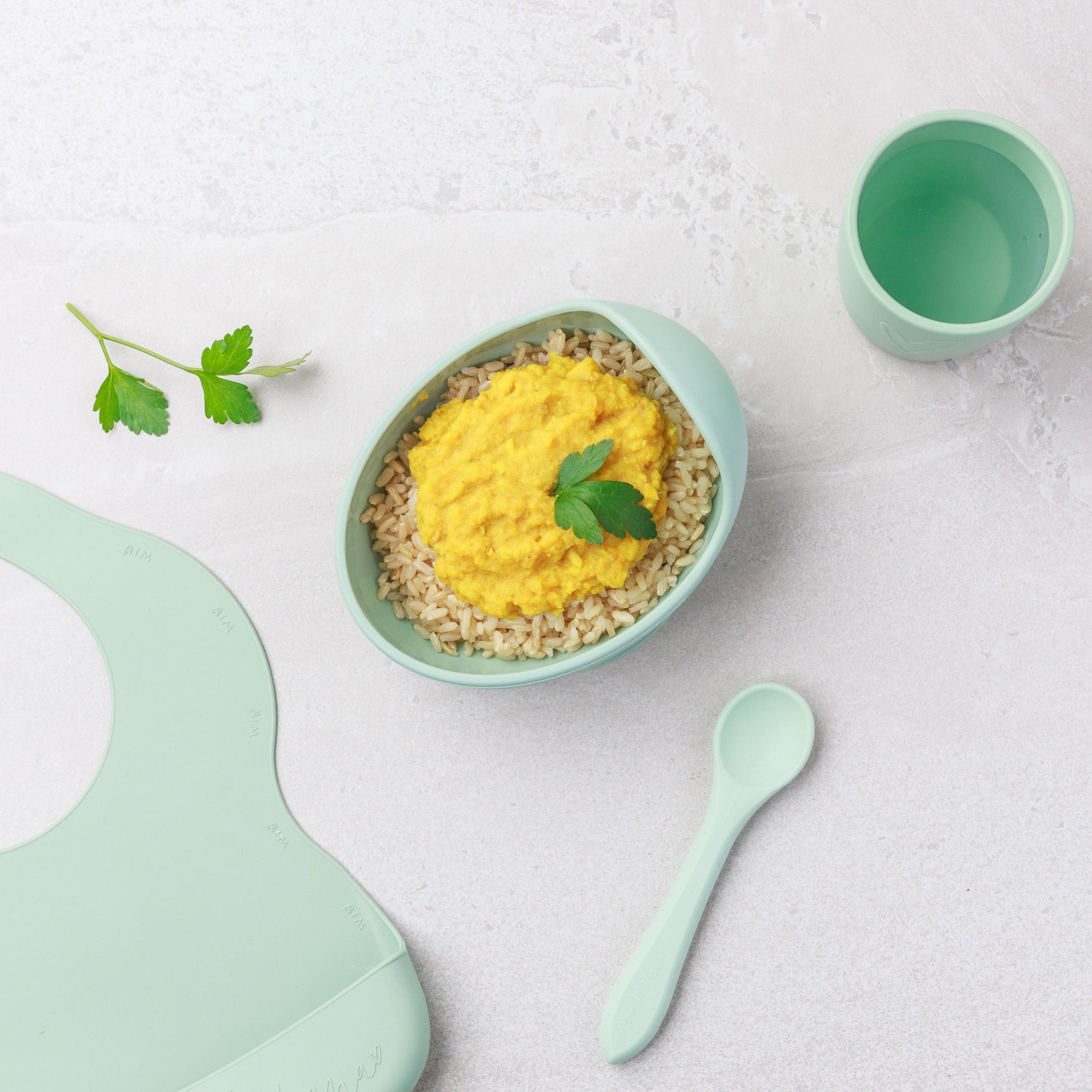 A bowl of Pumpkin Dahl from Audrey and Alfie's Bowl Range