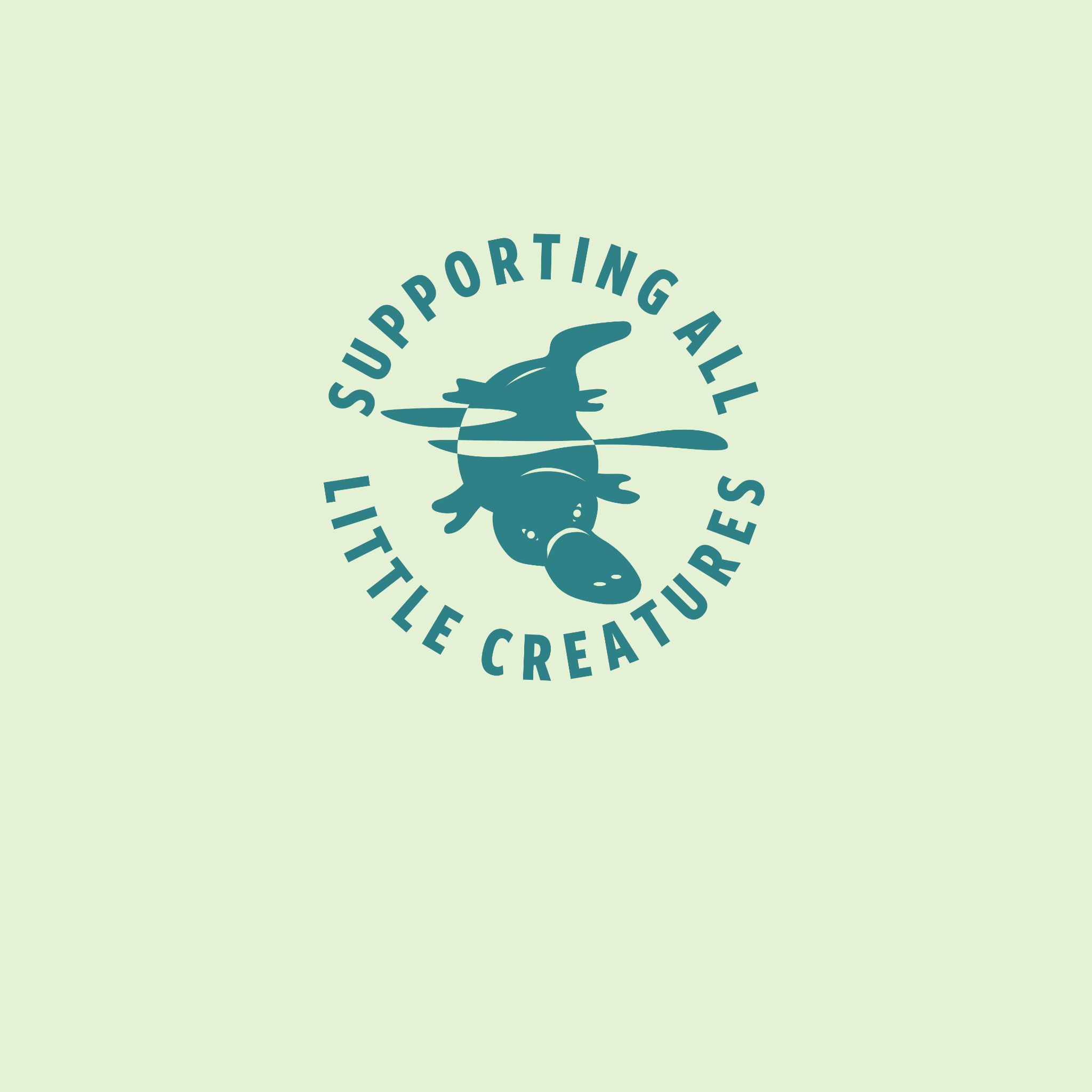 Logo of platypus with the words All Little Creatures