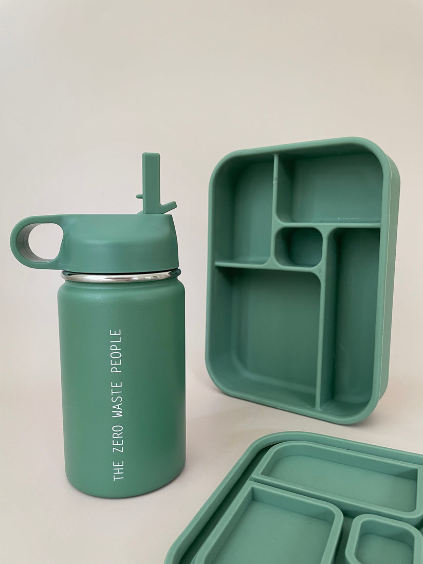 Sage Water Bottle and Bento Lunchbox from The Zero Waste People